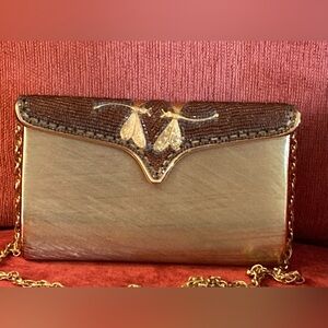 Vintage RODA Firefly clutch/jeweled strap purse